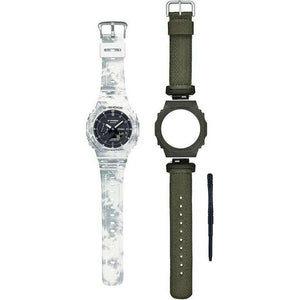 ROOK JAPAN:CASIO G-SHOCK INTERCHANGEABLE PARTS GRUNGE SNOW CAMOUFLAGE MEN WATCH GAE-2100GC-7AJR,JDM Watch,Casio G-Shock