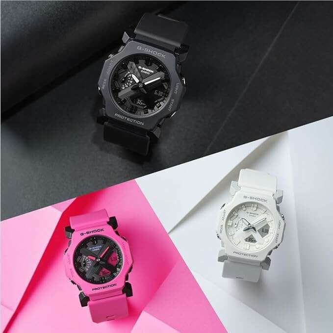 ROOK JAPAN:CASIO G-SHOCK DAY-DATE ANALOG DIGITAL DIAL RUBBER STRAP PINK MEN WATCH GA-2300-4AJF,JDM Watch,Casio G-Shock