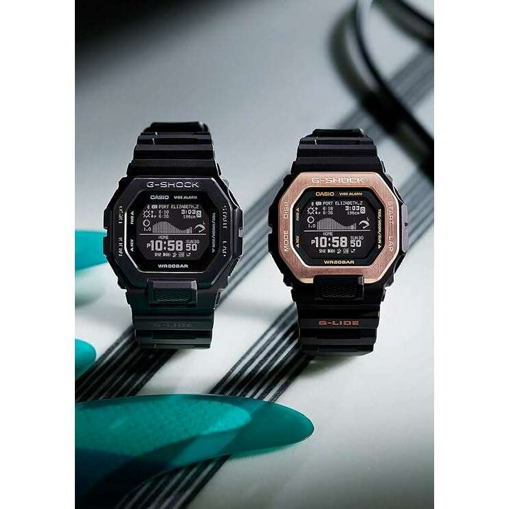 ROOK JAPAN:CASIO G-SHOCK G-LIDE DIGITAL BLACK & PINK GOLD MEN WATCH GBX-100NS-4JF,JDM Watch,Casio G-Shock