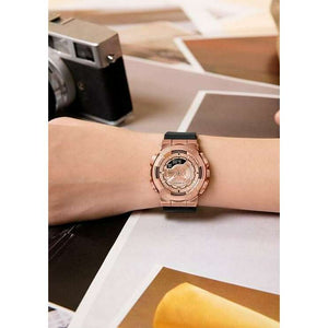 ROOK JAPAN:CASIO G-SHOCK MID-SIZE MODEL METAL COVERED PINK GOLD & BLACK LADIES WATCH GM-S110PG-1AJF,JDM Watch,Casio G-Shock