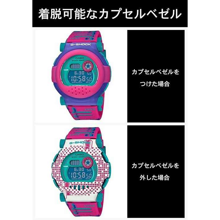 ROOK JAPAN:CASIO G-SHOCK BLUETOOTH REMOVABLE BEZEL LIMITED PINK x BLUE MEN WATCH G-B001RG-4JR,JDM Watch,Casio G-Shock