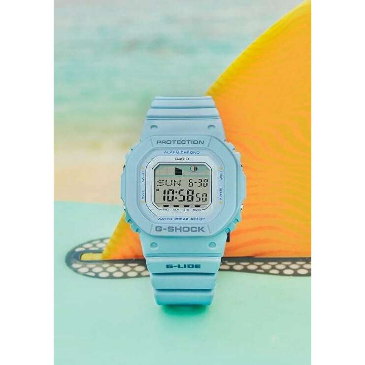 ROOK JAPAN:CASIO G-SHOCK G-LIDE DAY-DATE LIGHT BLUE RESIN STRAP DIGITAL DIAL LADIES WATCH GLX-S5600-2JF,JDM Watch,Casio G-Shock