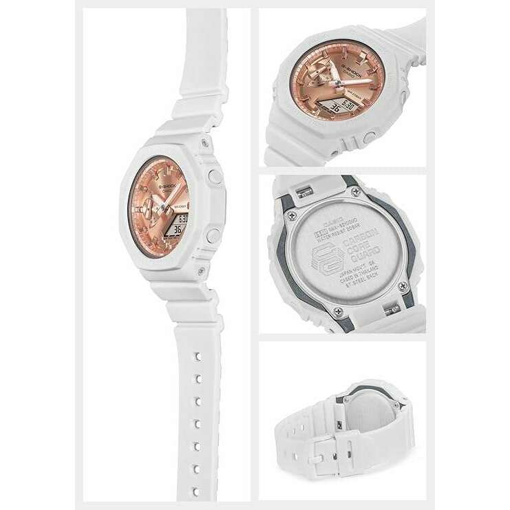 ROOK JAPAN:CASIO G-SHOCK MID-SIZE MODEL WHITE STRAP PINK GOLD DIAL LADIES WATCH GMA-S2100MD-7AJF,JDM Watch,Casio G-Shock