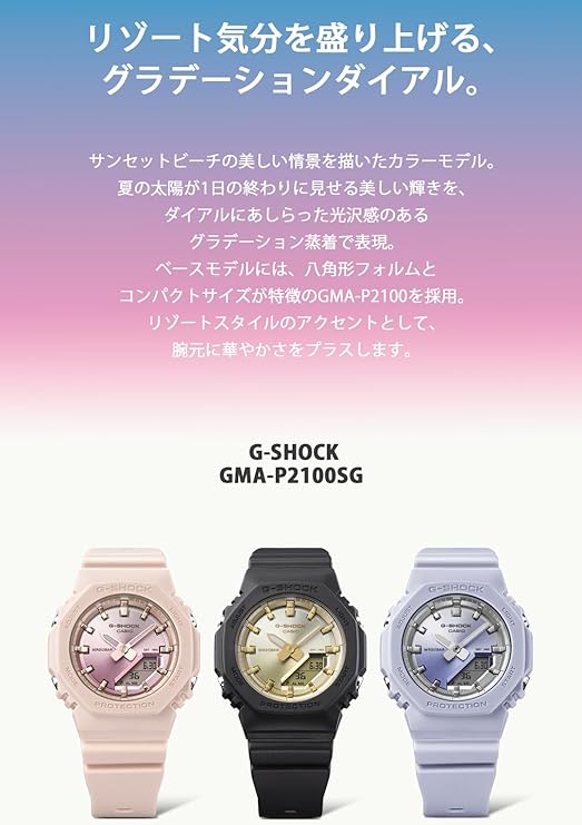 CASIO G-SHOCK ANALOG DIGITAL BLUE & SILVER LADIES WATCH GMA-P2100SG-2AJF