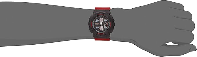 CASIO G-SHOCK DAY-DATE RED & BLACK ANALOG DIGITAL MEN WATCH GA-140-4AJF