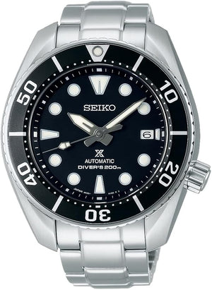 SEIKO PROSPEX SUMO MECHANICAL AUTOMATIC BLACK DIAL SILVER MEN WATCH SBDC083