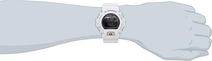 CASIO G-SHOCK DIGITAL BLACK DIAL WHITE RESIN STRAP MEN WATCH GD-X6900FB-7JF