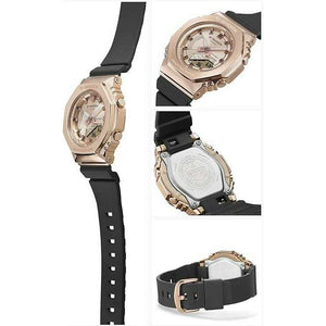 ROOK JAPAN:CASIO G-SHOCK MID-SIZE MODEL METAL COVERED BLACK & PINK GOLD LADIES WATCH GM-S2100PG-1A4JF,JDM Watch,Casio G-Shock