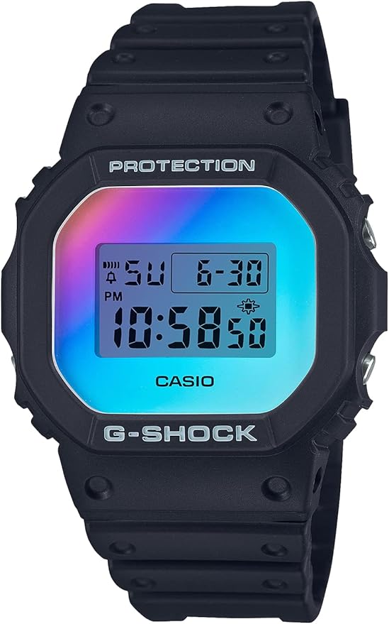 CASIO G-SHOCK IRIDESCENT COLOR SERIES BLACK STRAP DIGITAL MEN WATCH DW-5600SR-1JF