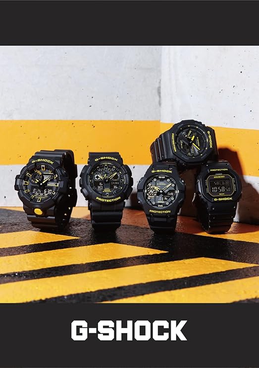 CASIO G-SHOCK CAUTION YELLOW SERIES DAY-DATE DIGITAL BLACK MEN WATCH GW-B5600CY-1JF