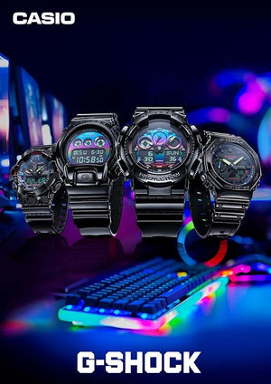 CASIO G-SHOCK VIRTUAL RAINBOW : GAMER'S RGB SERIES BLACK MEN WATCH GA-2100RGB-1AJF