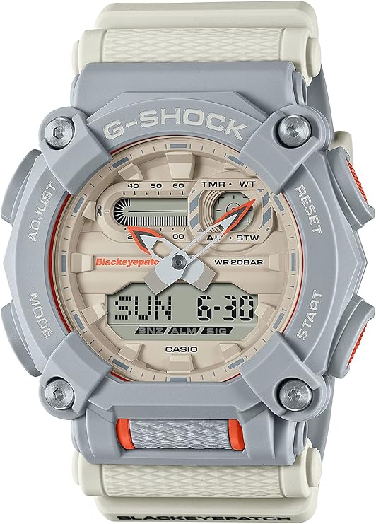 CASIO G-SHOCK THE BLACK EYE PATCH COLLABORATION MODEL GREY MEN WATCH GA-900BEP-8AJR