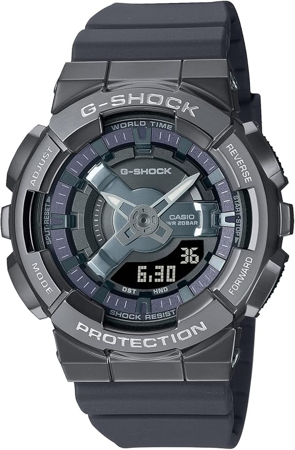 CASIO G-SHOCK MID-SIZE MODEL METAL COVERED DARK GREY LADIES WATCH GM-S110B-8AJF