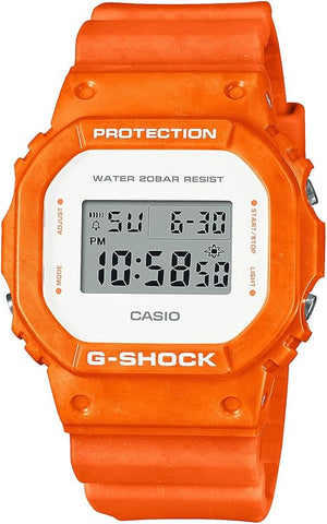 CASIO G-SHOCK DAY-DATE ORANGE & WHITE DIGITAL MEN WATCH DW-5600WS-4JF