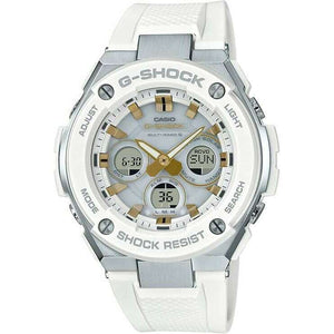 ROOK JAPAN:CASIO G-SHOCK G-STEEL RADIO SOLAR ANALOG DIGITAL DIAL WHITE & GOLD MEN WATCH GST-W300-7AJF,JDM Watch,Casio G-Shock