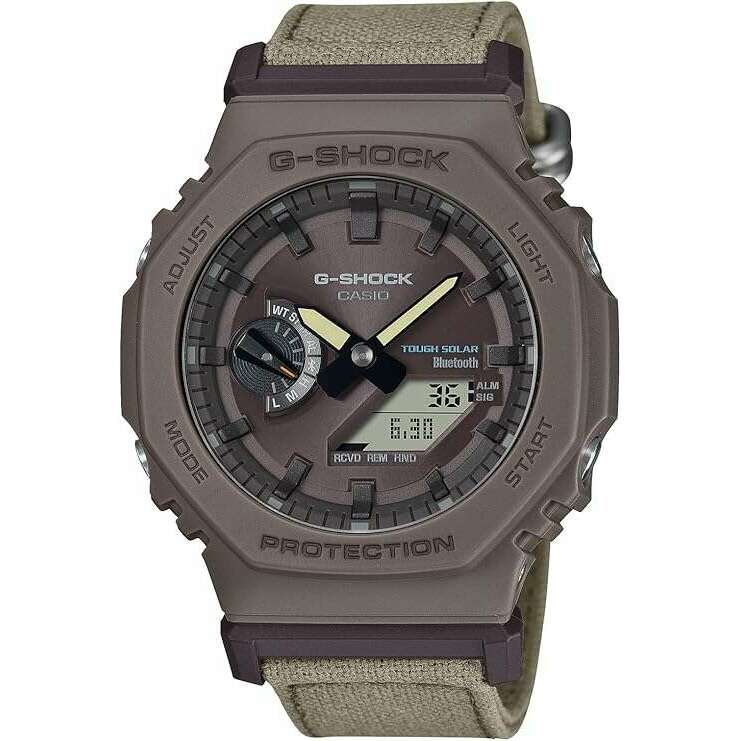 ROOK JAPAN:CASIO G-SHOCK WEB-EXCLUSIVE BLUETOOTH FABRIC STRAP KHAKI GREY MEN WATCH GA-B2100CT-5AJF,JDM Watch,Casio G-Shock