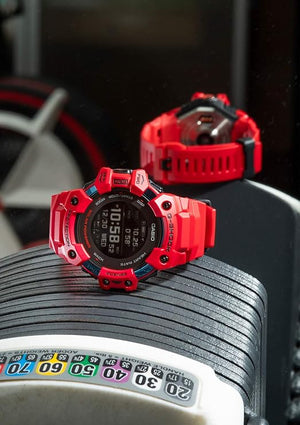 CASIO G-SHOCK G-SQUAD PEDOMETER SOLAR GPS DIGITAL RED MEN WATCH GBD-H1000-4JR