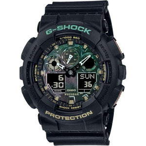 ROOK JAPAN:CASIO G-SHOCK TEAL AND BROWN COLOR SERIES ANALOG DIGITAL BLACK MEN WATCH GA-100RC-1AJF,JDM Watch,Casio G-Shock