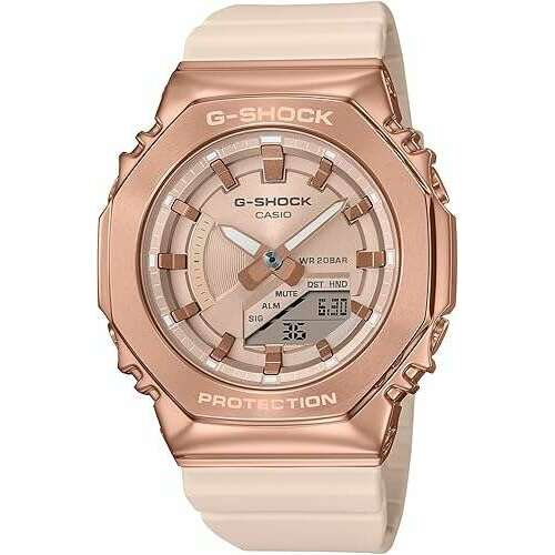 ROOK JAPAN:CASIO G-SHOCK MID-SIZE MODEL METAL COVERED PINK BEIGE LADIES WATCH GM-S2100PG-4AJF,JDM Watch,Casio G-Shock