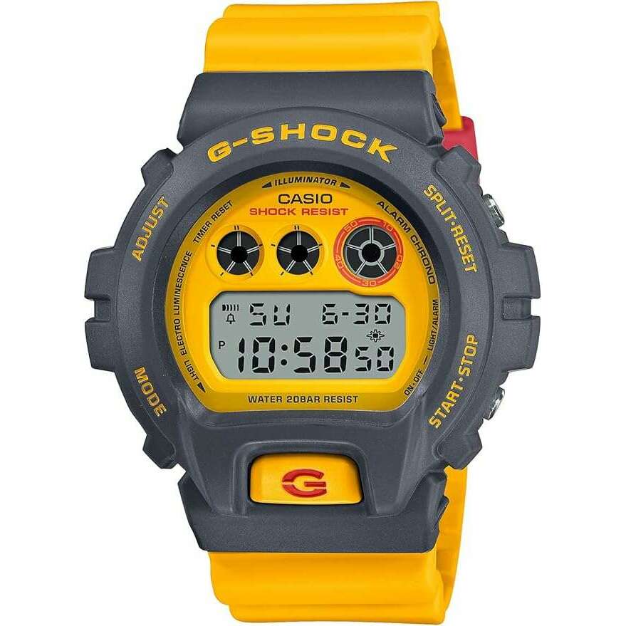 ROOK JAPAN:CASIO G-SHOCK LIMITED MODEL DAY-DATE DIGITAL YELLOW & GREY MEN WATCH DW-6900Y-9JF,JDM Watch,Casio G-Shock