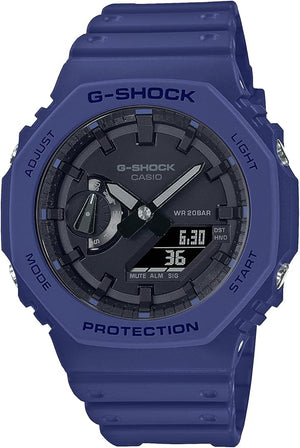 CASIO G-SHOCK CARBON CORE GUARD ANALOG DIGITAL NAVY BLUE MEN WATCH GA-2100-2AJF