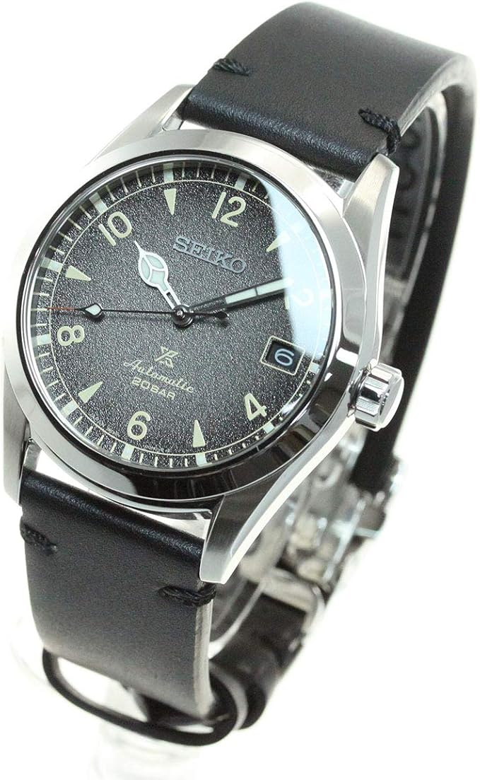 SEIKO PROSPEX ALPINIST BLACK LEATHER BELT MECHANICAL AUTOMATIC MEN WATCH SBDC119