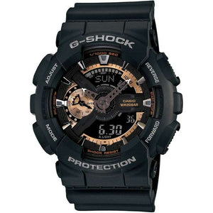 ROOK JAPAN:CASIO G-SHOCK ROSE GOLD SERIES DAY-DATE ANALOG DIAL BLACK UNISEX WATCH GA-110RG-1AJF,JDM Watch,Casio G-Shock