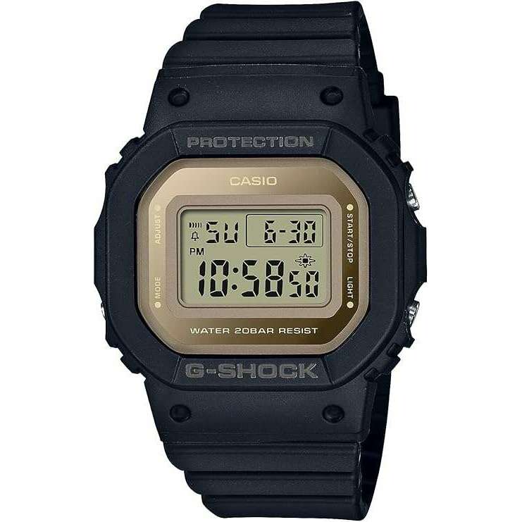 ROOK JAPAN:CASIO G-SHOCK MID-SIZE MODEL BLACK & GOLD DIGITAL UNISEX WATCH GMD-S5600-1JF,JDM Watch,Casio G-Shock