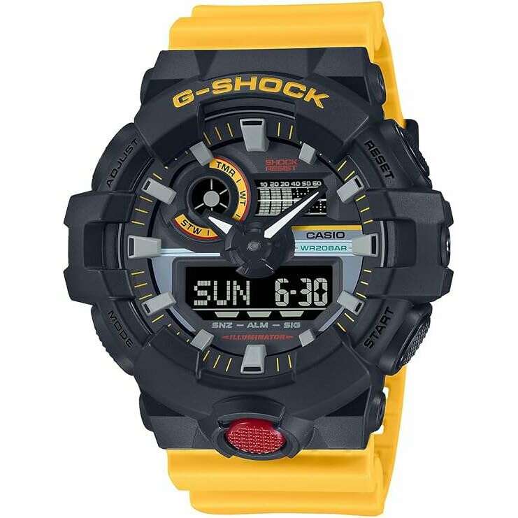 ROOK JAPAN:CASIO G-SHOCK WEB-EXCLUSIVE MIX TAPE SERIES ANALOG DIGITAL YELLOW MEN WATCH GA-700MT-1A9JF,JDM Watch,Casio G-Shock