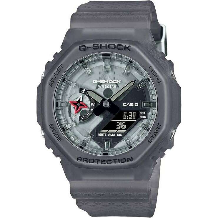 ROOK JAPAN:CASIO G-SHOCK NINJA MOTIF MODEL ANALOG DIGITAL DIAL GREY RESIN STRAP MEN WATCH GA-2100NNJ-8AJR,JDM Watch,Casio G-Shock