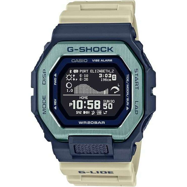 ROOK JAPAN:CASIO G-SHOCK G-LIDE BLUETOOTH DIGITAL DIAL NAVY BLUE & SAND BEIGE MEN WATCH GBX-100TT-2JF,JDM Watch,Casio G-Shock