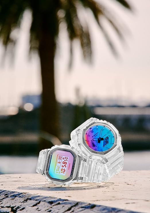 CASIO G-SHOCK IRIDESCENT COLOR SERIES CLEAR SKELETON MEN WATCH GA-2100SRS-7AJF