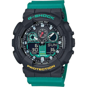 ROOK JAPAN:CASIO G-SHOCK WEB-EXCLUSIVE MODEL MIX TAPE SERIES GREEN MEN WATCH GA-100MT-1A3JF,JDM Watch,Casio G-Shock