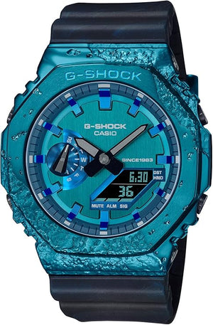 CASIO G-SHOCK 40TH ANNIVERSARY ADVENTURER'S STONE BLACK & BLUE MEN WATCH GM-2140GEM-2AJR