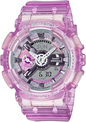 CASIO G-SHOCK WEB-EXCLUSIVE ANALOG DIGITAL PINK LADIES WATCH GMA-S110VW-4AJF