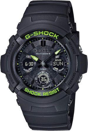 CASIO G-SHOCK BLACK AND YELLOW SERIES ANALOG DIGITAL MEN WATCH AWG-M100SDC-1AJF