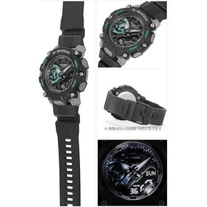 ROOK JAPAN:CASIO G-SHOCK DAY-DATE ANALOG DIGITAL DIAL BLACK & BLUE MEN WATCH GA-2200M-1AJF,JDM Watch,Casio G-Shock