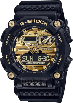 CASIO G-SHOCK DAY-DATE BLACK & GOLD ANALOG DIGITAL MEN WATCH GA-900AG-1AJF