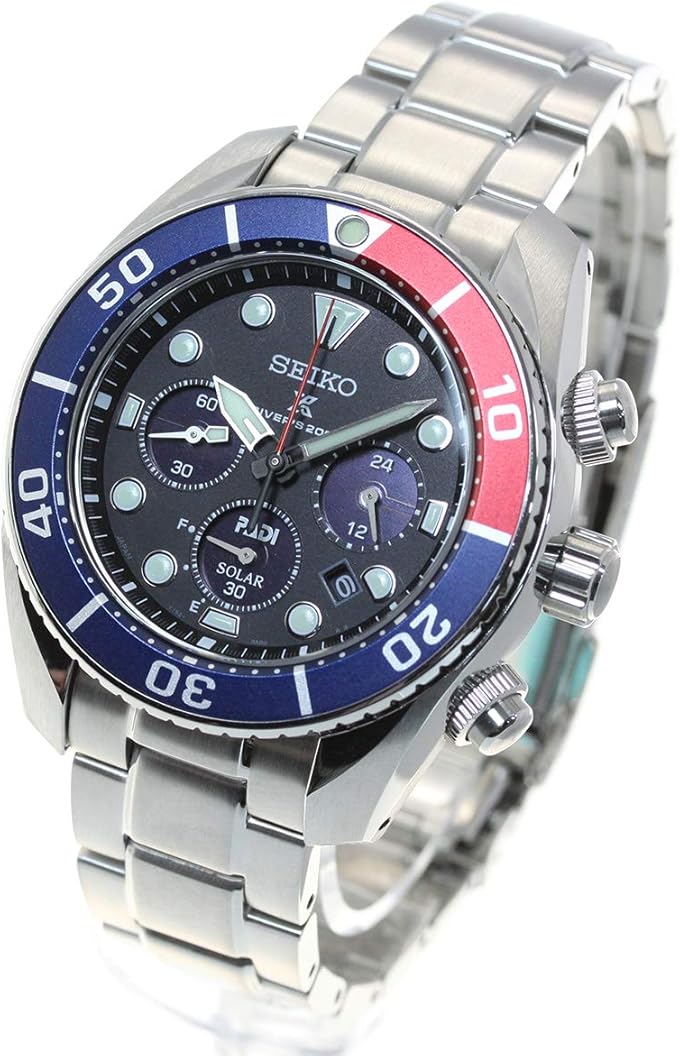 SEIKO PROSPEX SUMO PADI SPECIAL DIVER SOLAR CHRONOGRAPH MEN WATCH SBDL067