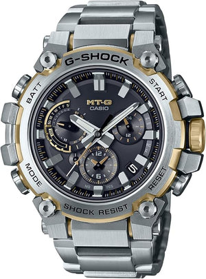 CASIO G-SHOCK MT-G BLUETOOTH RADIO SOLAR SILVER & GOLD MEN WATCH MTG-B3000D-1A9JF