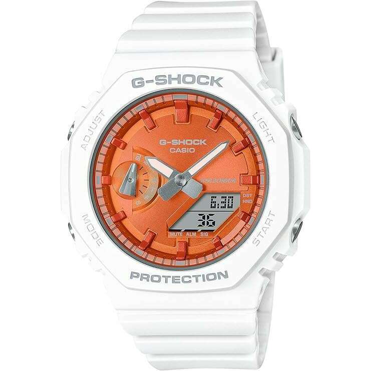 ROOK JAPAN:CASIO G-SHOCK PRECIOUS HEART SELECTION MID-SIZE MODEL WHITE & ORANGE LADIES WATCH GMA-S2100WS-7AJF,JDM Watch,Casio G-Shock