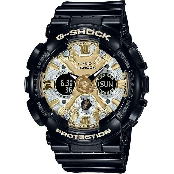 ROOK JAPAN:CASIO G-SHOCK WEB-EXCLUSIVE MID-SIZE MODEL BLACK & GOLD LADIES WATCH GMA-S120GB-1AJF,JDM Watch,Casio G-Shock