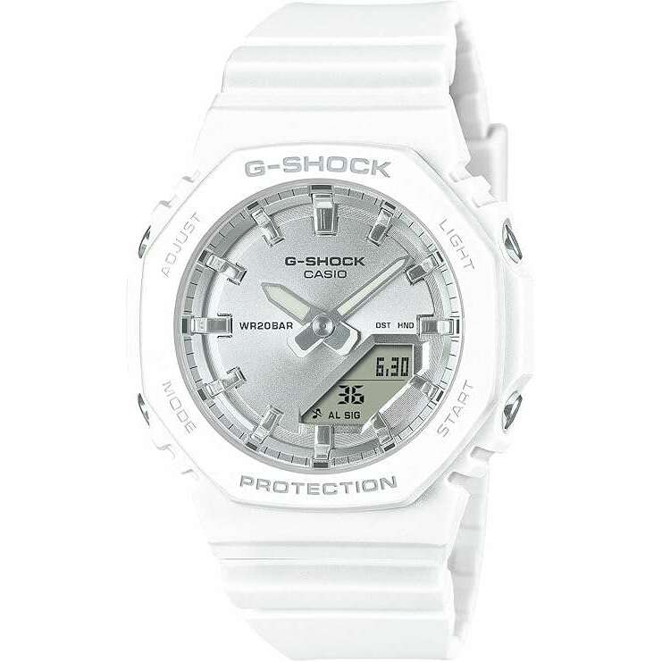 ROOK JAPAN:CASIO G-SHOCK ANALOG DIGITAL WHITE & SILVER LADIES WATCH GMA-P2100VA-7AJF,JDM Watch,Casio G-Shock