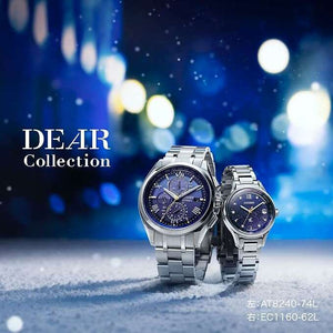 ROOK JAPAN:CITIZEN XC DEAR COLLECTION ECO-DRIVE RADIO SILVER & BLUE LADIES WATCH (2000 LIMITED) EC1160-62L,JDM Watch,Citizen xC