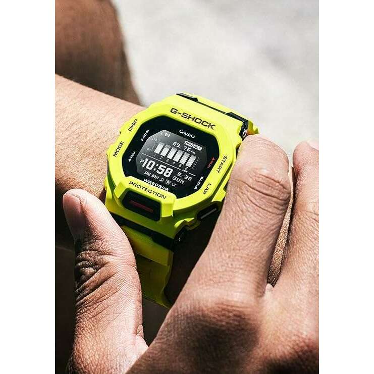 ROOK JAPAN:CASIO G-SHOCK DAY-DATE YELLOW RESIN STRAP DIGITAL DIAL MEN WATCH GBD-200-9JF,JDM Watch,Casio G-Shock