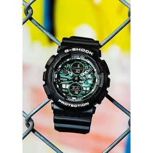 ROOK JAPAN:CASIO G-SHOCK BLACK AND GREEN SERIES ANALOG DIGITAL MEN WATCH GA-140MG-1AJF,JDM Watch,Casio G-Shock