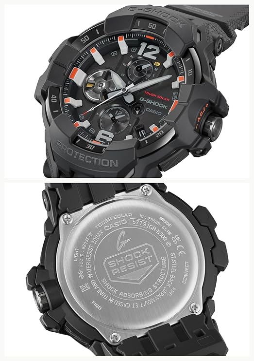 CASIO G-SHOCK GRAVITYMASTER BLUETOOTH SOLAR ANALOG BLACK MEN WATCH GR-B300EC-1AJF