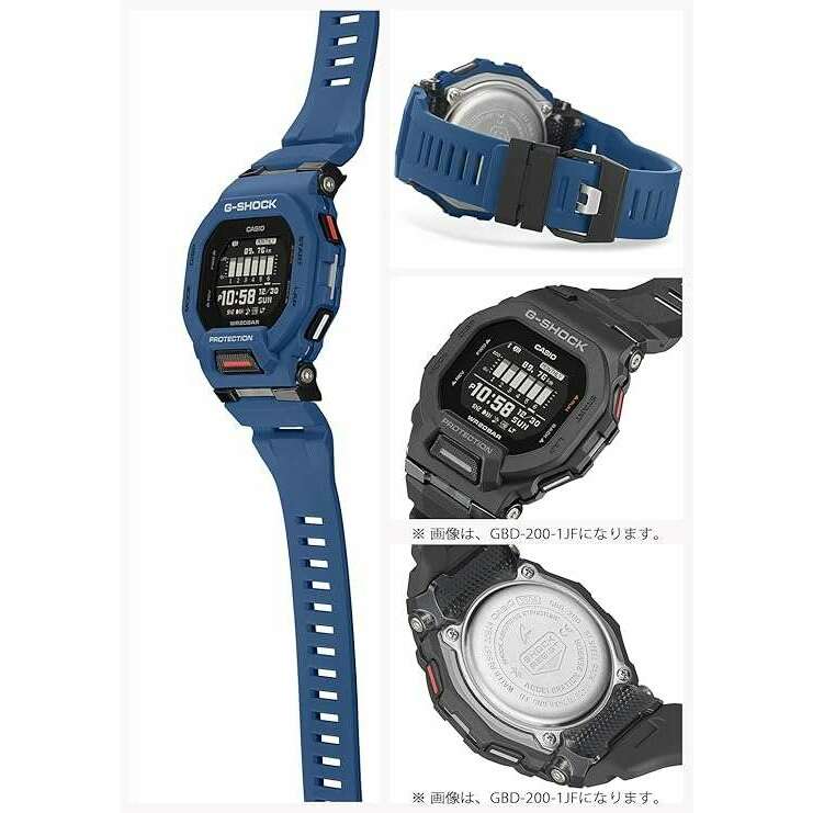 ROOK JAPAN:CASIO G-SHOCK DAY-DATE BLUE RESIN STRAP DIGITAL DIAL MEN WATCH GBD-200-2JF,JDM Watch,Casio G-Shock