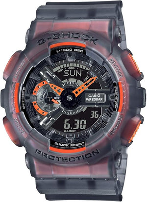 CASIO G-SHOCK COLOR SKELETON SERIES ANALOG DIGITAL BLACK MEN WATCH GA-110LS-1AJF