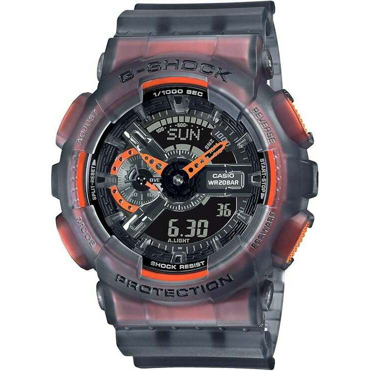 ROOK JAPAN:CASIO G-SHOCK COLOR SKELETON SERIES ANALOG DIGITAL BLACK MEN WATCH GA-110LS-1AJF,JDM Watch,Casio G-Shock